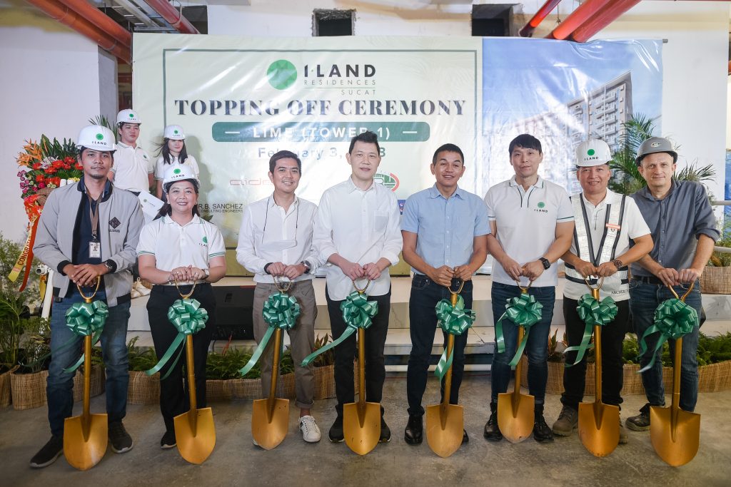 I-Land Residences Sucat Lime (Tower 1) Topping Off Ceremony Photo with I-Land Executives and Key People